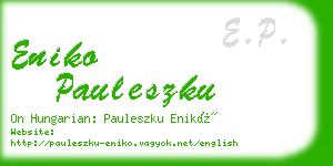 eniko pauleszku business card